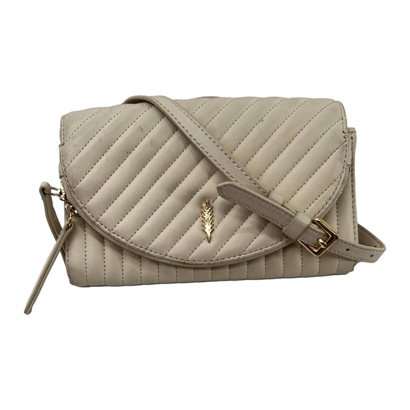 Thacker Bags Thacker Off White Quilted Leather Crossbody Bag Euc